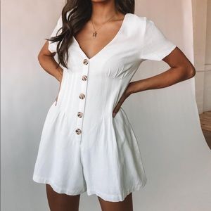 NEW Princess Polly white playsuit